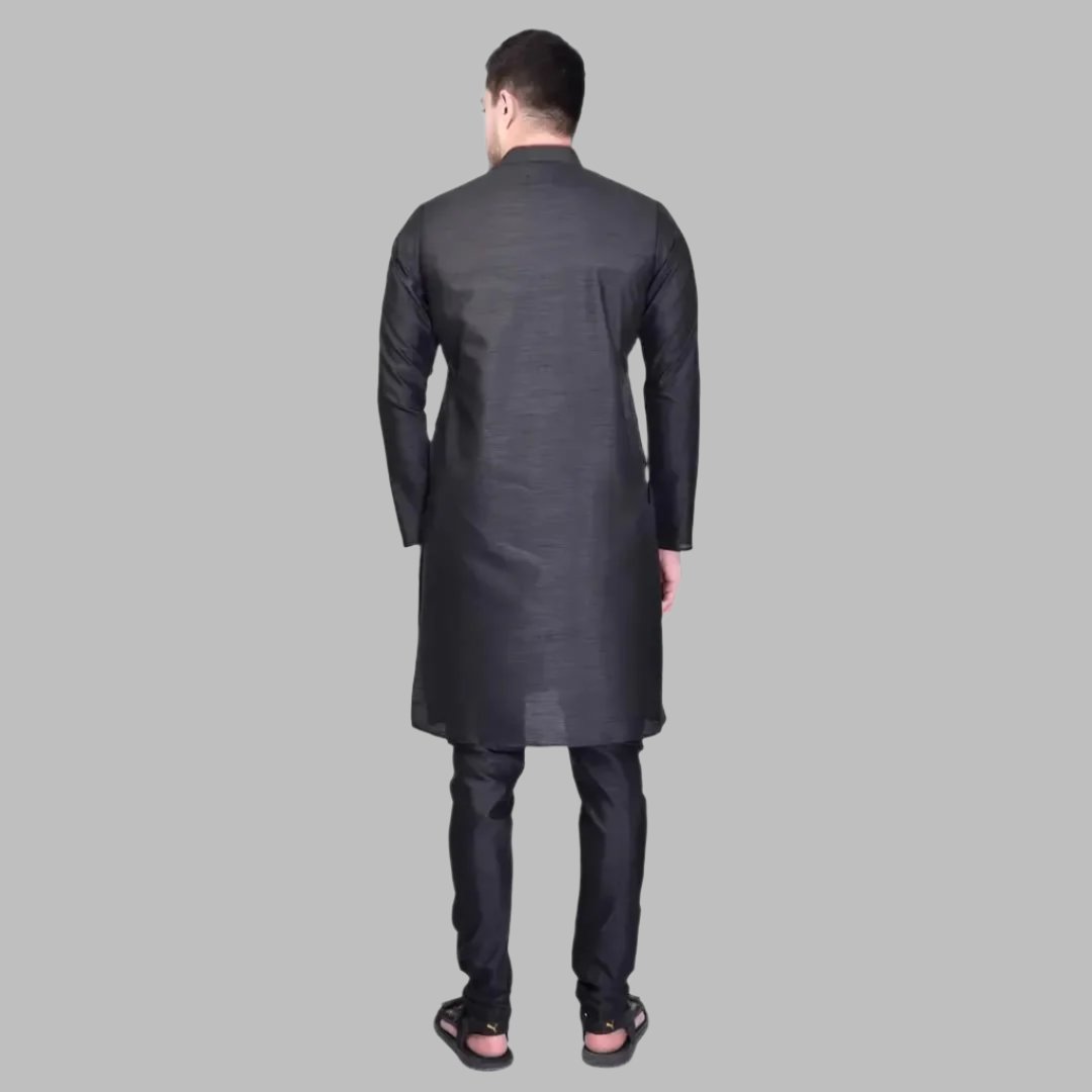 Stylish Silk Kurta & Bottom Set for Men
Size: M, L, XL, XXL
 Color:  White
 Fabric:  Silk
 Type:  Kurta Sets
 Style:  Solid
 Design Type:  Kurta & Bottom Sets
This stylish silk kurta and bottom set for men combines comfort and elegance. Made from high-quality silk, it offers a luxurious feel and drapes effortlessly on the body. The intricate design and vibrant colors make it a perfect choice for any occasion. Upgrade your traditional wardrobe with